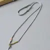 Colgante Flor de Durazno Margarita Cuerda para Colgar Colgante Hecho a Mano de Oro y Jade Cuerda de Collar de Alta Calidad para Hombres y Mujeres Ajustable