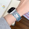 Correa de Reloj de TPU Retro a Cuadros con Dibujo de Oso Lindo Adecuada para Apple Watch iWatch 12ª Generación 11/10