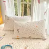 Funda de almohada de algodón puro, pieza individual, paquete doble de algodón puro, funda de almohada estampada para cuatro estaciones, 48 cm x 74 cm, funda interior para núcleo de almohada, pieza individual