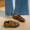 Marrón Hebilla Nueva Cuero Retro Zapatos de Tabla Zapatos de Lona 2026 Con Cordones Caña Baja Otoño Suela Gruesa Gand Xun Zapatos Casuales Tela