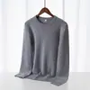 Suéter Pulóver Holgado Estilo Japonés Otoño-Invierno 2025, No se Arruga, Cuello Redondo, Camiseta Base, Ropa de Punto para Hombres de Mediana Edad y Mayores