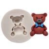 Molde de Silicone Urso Bolo Dobrável Chocolate Argila Ultra Leve Molde Decorativo Molde de Assar DIY