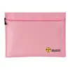 Bolsa impermeable ignífuga para documentos bolsa para documentos con diseño de fútbol bolsa con cremallera de lona impermeable engrosada bolsa de información personalizada por fabricantes