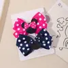 Acessórios de Cabelo Infantis Mais Vendidos no Exterior Conjunto de Acessórios de Cabelo Mickey Mouse Presilhas de Cabelo Infantis Laço Rosa de Bolinhas Presilhas de Cabelo de Desenho Animado