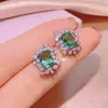 Anillo Retro Popular Europeo y Americano de Venta Caliente en Vivo Color Esmeralda Imitación Empalme Anillo Colgante Creativo Conjunto de Celebridad de Internet