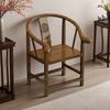 Sillón de Madera Maciza Silla de Té Silla con Respaldo Vintage Sillón Madera de Caucho Ocio Hogar Oficina Silla Principal Retro