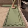 Tapete de Piso para Cozinha Café com Leite, Resistente ao Desgaste e Fácil de Cuidar, Tapete de Piso de Lama de Diatomáceas, Conjunto Retangular de Duas Peças, Absorvente de Água, Absorvente de Óleo, Tapete Antiderrapante