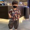 Camisa Coreana para Niños Nueva Estilo 2026, Verano Delgada Moda Casual Manga Corta Estilo Vacaciones Camisa Floral para Niños