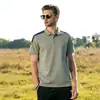 Camisas Polo Finas Ajustadas de Verano al por Mayor para Hombres Jóvenes, Camisetas de Manga Corta con Cuello Camisero, Camisas de Hombre de Media Manga con Retazos Estilo Nuevo 2026
