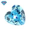 Huagang Gema 9A Forma de Corazón Azul Aguamarina Claro Corte Flor de Hielo Joyería de Diamante de Alto Carbono DIY Circonita Piedra Nudista Anillos Corazón de Durazno