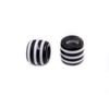 Cuentas de Agujero Grande Arcoíris Resina Rayas Color Mezclado Cuentas Cubeta Adornos para la Cabeza Pulsera Cuentas Dispersas Niñas DIY Accesorios de Mano para Niños