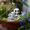 Adornos de Halloween para Nuevo Producto Transfronterizo Esqueleto de Resina Padre e Hijo Pescando Maceta de Flores para Jardín Exterior Decoraciones de Pabellón de Estanque