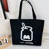 Bolso de Hombro Nuevo Estampado, Bolso de Lona para Mujer de Mano, Bolso Tote Estilo Coreano de Gran Capacidad, Bolso Artístico para Estudiante