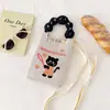 Monedero para Fiesta Estudiantil, Bolso para Teléfono Móvil de Compras, Bolso de Hombro Pequeño Tejido, Bolso de Mano Lindo Versátil, Bolso Cruzado Mini para Mujer
