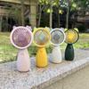 Ventilador portátil de escritorio con diseño de dibujos animados para estudiantes, mini ventilador USB de carga portátil para verano