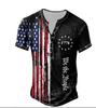 Estação independente de comércio exterior tamanho europeu verão retro camiseta combinação de cores gola com botões manga curta ciclismo caminhada top casual masculino T