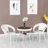 Juego de Sillas de Ratán de Tres o Cinco Piezas, Juego de Mesa y Sillas de Ocio para Balcón, Combinación de Mesa de Café para Sala de Estar y Patio, Taburetes para Balcón Interior para Uso Doméstico de Adultos
