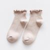 Calcetines de encaje de hongo de algodón para mujer, nuevos de primavera y otoño, color sólido, dulces, calcetines de barco para dama, calcetines de algodón transpirables, fabricantes, venta al por mayor