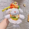 Celebridad de Internet Dibujo Animado Peluche Vestido de Princesa Conejo de Orejas Largas Llavero Conejo Disfrazado Lindo Colgante para Bolso Pequeño Regalo