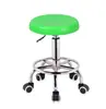 Taburete de plástico engrosado con altura ajustable y función giratoria, taburete redondo para escuela y laboratorio, taburete para estudiantes con ruedas, silla de bar de patas altas