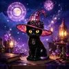 Lámparas de Sombrero de Bruja Resina Gótico Noche de Halloween Lámpara de Sombrero de Gato Bruja Adorno