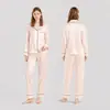 Pijama de Ropa de Casa para Mujer, Conjunto de Manga Larga, Para Regalo, Estilo de Exportación de Verano de Alta Gama, Pijama Popular de Seda