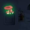 Pegatinas de interruptor de hongo rojo de comercio exterior para habitación infantil, dormitorio, decoración del hogar, pegatinas de pared, pegatinas luminosas autoadhesivas al por mayor transfronterizas