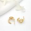 Joyería diy hecha a mano geométrica 925 aretes colgantes estilo coreano chapados en cobre oro real de 14k aretes simples material accesorios
