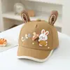 Bonito Sombrero Infantil Estilo Coreano Conejo Champiñón Gorra de Béisbol Nueva Gorra de Sol Primavera y Verano 2026 Gorra con Visera para Bebé