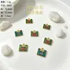 Liga Flor Oca Brinco DIY Pingente de Franja Gota de Óleo Flor com Pedras Strass Acessórios de Carro Pingente de Franja Step Shake