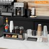 Caja de Almacenamiento Desechable para Vasos de Papel para Cafeterías, Tiendas de Té de Leche, Puestos, Mostradores de Bar, Popotes, Servilletas de Papel, Bolsitas de Té, Cápsulas de Café, Portavasos