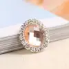 Corrente de Garra 20mm Placa Redonda Flor Fivela de Strass Laço Acessórios de Cabelo DIY Feito à Mão Materiais Acessórios de Joia Fabricante