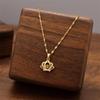 Ouro rosa inteligente Crown micro-incrustado pingente versátil luz luxo nicho design titânio colar de aço feminino cross-border fêmea clavícula corrente