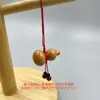 Pêssego Natural Madeira Celular Fulu Cabacinha Pingente Garça Pingente Chave Casal Artesanato Protetor