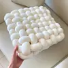 Cojín cuadrado de felpa para respaldo, cojín de sofá, cojín decorativo para ventanal, cojín tejido estilo ins nórdico de Amazon