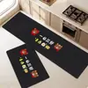 Tapete de Piso de Cocina de Dibujos Animados, Tapete para Pies Absorbente de Lodo de Diatomeas de Secado Rápido, Tapete para Pies Absorbente de Aceite y Anti-Manchas, Resistente a la Suciedad, Resistente al Desgaste, Alfombra Fácil de Limpiar
