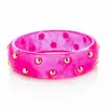 Colección irregular de moda europea y americana de pulseras de resina con tachuelas para mujer, pulseras de moda europeas y americanas personalizadas y exageradas al por mayor