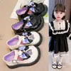 Zapatos de piel para niña Kuromi 2026 primavera nuevos zapatos de princesa para niños para actuaciones, zapatos escolares negros elegantes para niñas pequeñas