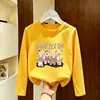 Camiseta de manga larga para niña para primavera y otoño 2026, nuevo estilo elegante para bebés, camiseta básica de algodón para niños, top casual de otoño