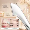 Brocha para Base de Maquillaje de Doble Cabeza Cola de Pez de Media Luna Ultra Delgada Plana Sin Marcas con Rascador No Absorbe la Base Herramienta de Belleza para Maquillaje