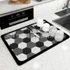 Tapete absorbente para encimera de cocina, tapete de secado de diatomeas suave, tapete de secado de vajilla de escritorio, tapete de mesa lavable, tapete de barra