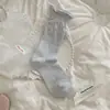 Calcetines de Lunares para Mujer, Calcetines de Verano Finos de Media Pantorrilla con Bordes Fruncidos, Calcetines Estilo Ballet Japonés para Niñas