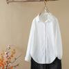 Camisa de manga larga de algodón de doble capa, básica, sencilla y combinable, para mujer, suave y agradable para la piel, para bebé.