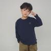 Camiseta básica casual de manga larga estilo nuevo de primavera y otoño para niños y niñas, camiseta interior suelta y cómoda para niños con bordado de dibujos animados