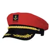 Chapéu Azul Marinho de Aba Reta Transfronteiriço Amazon Yacht Natal Chapéu de Capitão Chapéu Cosplay de Marinheiro Adulto Fabricante