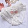 Fornecimento de longo prazo Bordado japonês grande flor renda completa transparente Princesa sexy triângulo menina fofa roupa íntima feminina