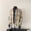 Camisa de Manga Comprida para Homens, Novo Estilo Outono e Inverno 2025, Fresca e Estilosa, Camisa de Manga Comprida de Xadrez de Alta Qualidade, Jaqueta Masculina