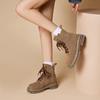 Botas Martin para Mujer 2024 Otoño Nuevo Marrón Aumento de Altura Ropa de Trabajo Botas Vaqueras Western Suela Gruesa Populares en Internet Botas de Tobillo de Verano