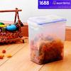 Pote Selado de 1600ml do Fabricante com Tampa Flip-Top para Armazenar Grãos, Pote Alto de Plástico para Armazenamento de Alimentos na Cozinha