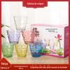 Conjunto Colorido de Copos Gota de Chuva de Seis Peças Conjunto de Duas Peças Copo Arco-Íris Copo de Cristal Conjunto de Vidro Presente